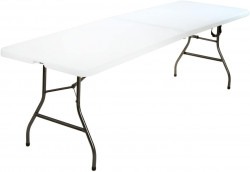 8ft white folding table