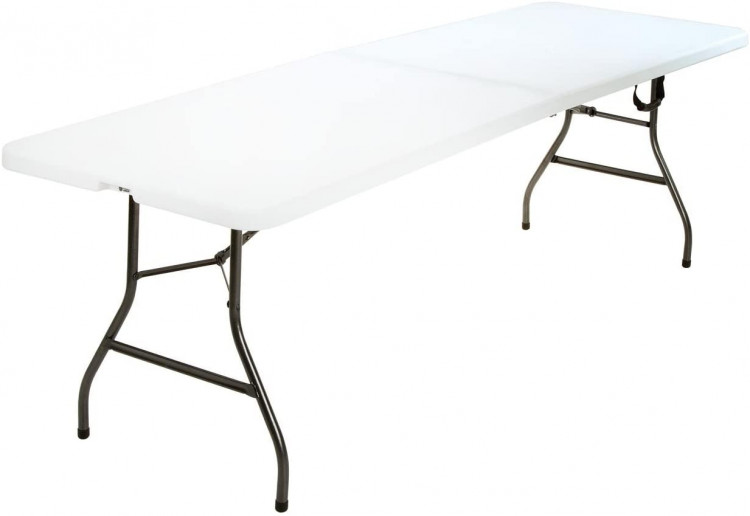 8ft white folding table